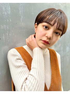 アリゲート ダイカンヤマ(Ari gate daikanyama) 【Arigate山中】小顔マッシュショート×ミルクティーブラウン