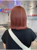 ピンクオレンジ/ダブルカラー/ケアブリーチ/髪質改善/原宿