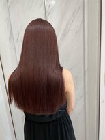 ナンバー ブラオ 名古屋栄(N° blao) ピンクブラウン　カシスブラウン　髪質改善　艶髪ストレート