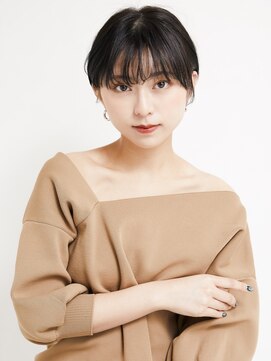 オンク 新宿(onk) 黒髪/グレーベージュ/レイヤーロング/前髪パーマ[新宿駅]