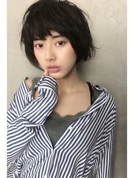 アン 登戸(un) 大人かわいいショートボブ【イルミナカラー】カーキグレージュ