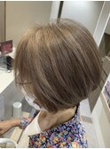 白髪ぼかしハイライトデザイン