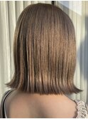 ミルクティベージュカラーミニボブ大人ショートボブショート