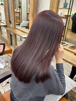 ナンバー リコ 名駅 ジャム 名古屋(N° rico JAM)&nbsp;ピンクブラウン　髪質改善　ワンレンロング