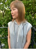 外ハネロブにミルクティーベージュ