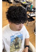 プードルパーマメンズマッシュ