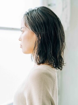 エクファ ヘア シェリル 草津 南草津店(ex-fa hair cherir) 黒髪ボブルフネビージュ小顔ワンレンスペインカール