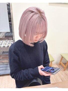 モリオフロムロンドン 大宮店(morio from London) 【morio坪井】ケアブリーチ ×ピンクベージュ