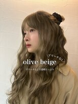 メゾンアクア 表参道(Maison ACQUA) ☆ブリーチなしダブルカラー オリーブ オリーブベージュ ボブ