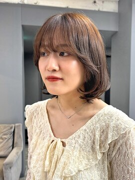 ジアン テラス(GIEN TERRASSE) ダンバルモリボブ/韓国風ボブ/顎下5cmボブ/ラテベージュ@重里