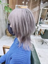 デイズ(days)&nbsp;ロングウルフカット　ラベンダーアッシュグレーダブルカラー