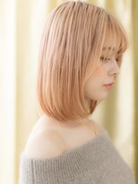 カバーヘア ブリス 上尾西口店(COVER HAIR bliss) ハイトーンカラー透明感外国人風金髪ボブA0上尾20代30代