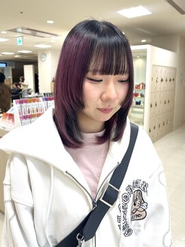 ケンジ 平塚ラスカ店(KENJE) ピンクラベンダー/インナーカラー/ハッシュカット/平塚/湘南