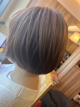  「髪質改善カラーでツヤと透明感が一度に叶いました」