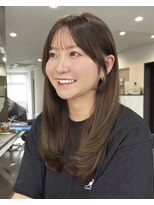 ヴィヴカウンター(VIVE counter) ぱっつんシースルーバング, オリーブベージュ