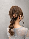 ◎結婚式お呼ばれヘア★玉ねぎ編み下ろしアレンジ【春日部】◎