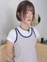 ネルケ 立川(nelke) 顔周りレイヤーショートボブ透明感グレージュ小顔カット立川