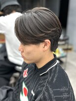 オーバルバイアピッシュ(OVARL by apish)&nbsp;フェザーパーマ毛流れセンターパートニュアンスパーマメンズ