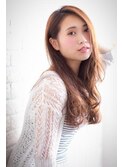 小顔センターパートの重め黒髪くせ毛風無造作ウェーブ池袋白髪染