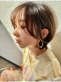 天使の羽バング丸みショート