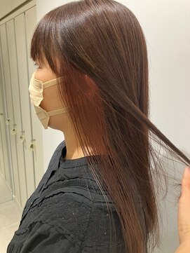 オーク 鷺沼(OAK) インナーカラー×レッドブラウン