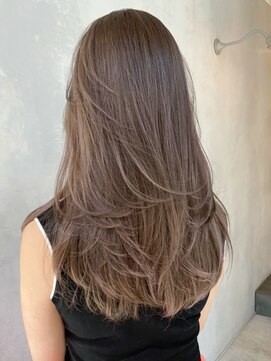 アルバム 渋谷パルコ(ALBUM) クリアブラウンレイヤーカット_グレージュカラーボブ_ba409662