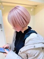 ディア(.eer)&nbsp;ホワイト×ミルクティーピンク×小顔ボブ/大阪/心斎橋/南船場