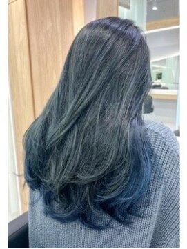 クシュ 所沢西口プロぺ通り(kusyu... ) ミントアッシュ#ネイビーグレー#パープルブラックレイヤーロング