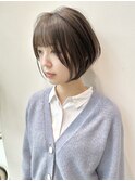 大人かわいい丸みショートボブナチュラル長め