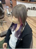 ピンクパープルのインナーカラー