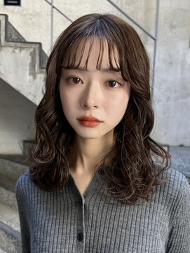 メゾンアクア 表参道(Maison ACQUA) ＋ウェーブミディアム似合わせカットボブパーマミディアムパーマ