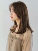 ☆オリーブグレーココアベージュ小顔クラゲヘアー/黒髪/髪質改善