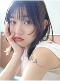くびれレイヤーカット*顔周りカット*姫カット*オリーブベージュ
