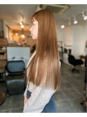 Hair by ryu 【　くすみベージュ　ストレートヘア】