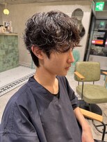 ゼスト リル 新宿(ZEST lill)&nbsp;シャドウパーマ 癖毛風 マッシュパーマ 新宿