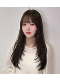 韓国へア/レイヤー/顔周り/ボブ/透明感カラー