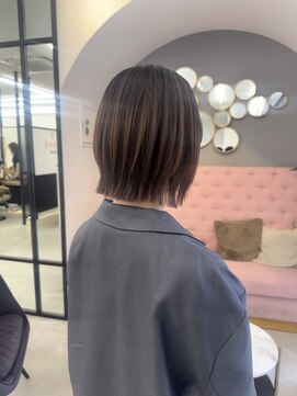 サンド 大阪梅田(sand) 似合わせカット韓国ボブくびレイヤーメルティカラー大阪