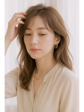 アンドヘアサロン(AND hair salon) ココアベージュ/大人女性に人気/レイヤースタイル/コテ仕上げ@