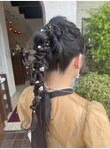 【結婚式】編み下ろしアレンジ