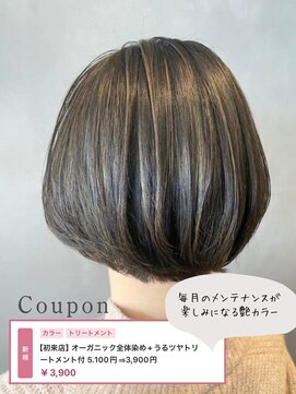 スピーディーカラー 太田城西の杜店 オーガニック全体染めプ+うるツヤトリートメント付