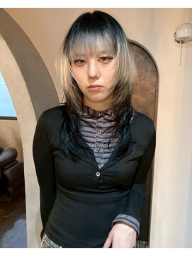 ハッシュカット　レイヤーカット　デザインカラー　大須