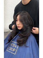 天神美容室&nbsp;前田竜一レイヤーカットハッシュカット海外レイヤー