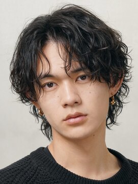 フィフス(fifth) 原宿シャドウパーマメンズカットセンターパートコンマヘアfifth