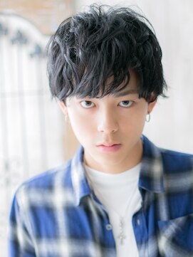 トニーアンドガイ メン 与野駅前店(TONI&GUY MEN) カジュアル清潔感ブラックシャドウパーマルーズショートk与野