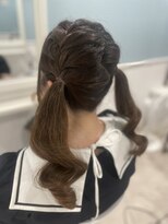 ホワイト(White)&nbsp;編み込みツインテール