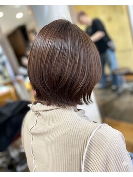 TMJ 熊本韓国レイヤードボブ×縮毛矯正×透明感カラー
