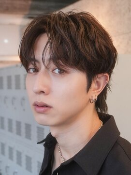 フィフス 大分(fifth) 大分シャドウパーマメンズカットラウンドマッシュセンターパート