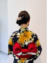 ウィールール 札幌店(WE RULE)&nbsp;20代30代 浴衣ヘア 大人可愛い編み込みアップ