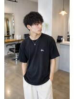 MEN's Baguz MEN'Sカット/ MEN'Sパーマ/ MEN'Sカラー 濡れ感ウェーブパーマ×無造作ショートマッシュ韓国ヘア