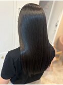 酸性ストレート 縮毛矯正 髪質改善ストレート 黒髪 ツヤ髪